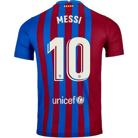 2021/22 Kids Nike Lionel Messi Barcelona Home Jersey - SoccerPro