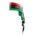 Libya flag on a white Royalty Free Vector Image