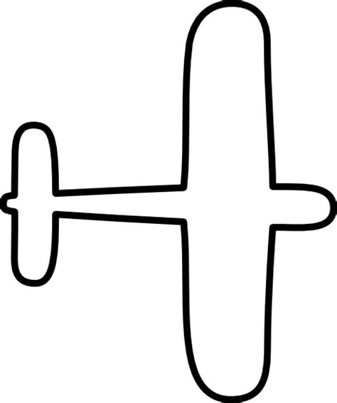 Airplane Outline Clip Art at Clker.com - vector clip art online, royalty free & public domain