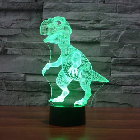 Christmas Lights Dinosaur 9 Colorful 3D Table Lamp Creative Touch ...