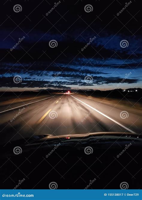 Night Driving on a Two Lane Rural Road Stock Image - Image of beautiful, drive: 155138017