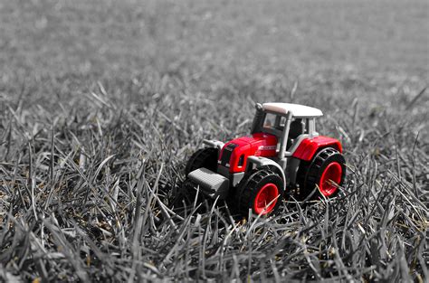 Free Images : grass, tractor, field, lawn, model, red, vehicle, soil, toy, season, background ...