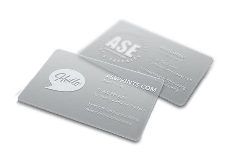 Business Cards – See-Thru Plastic | Paper and Ink Printing