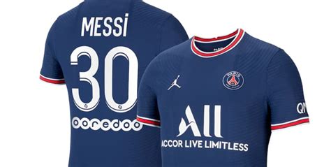 Lionel Messi, whose No. 30 Paris Saint-Germain jersey was available ...