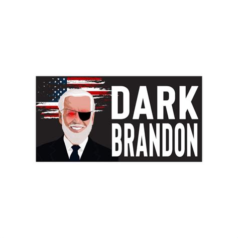 Dark Brandon Bumper Sticker Funny Pro Biden Bumper Vinyl Waterproof Car Bumper Stickers Dark ...