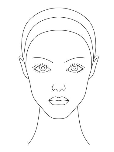 blank female face template - Clip Art Library