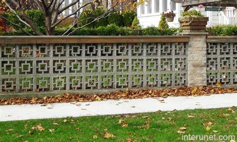 Decorative Concrete Block Fence | Shelly Lighting