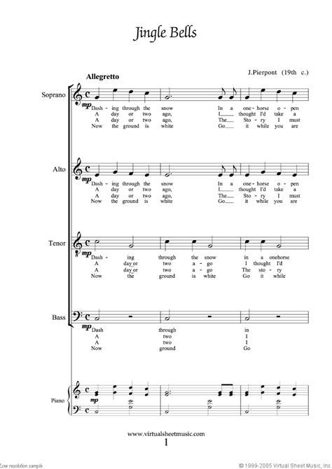 Christmas Choir Sheet Music Carols & Songs (PDF)