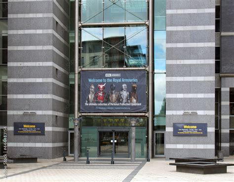 leeds, west yorkshire, united kingdom - 7 july 2021: the entrance to the royal armouries museum ...