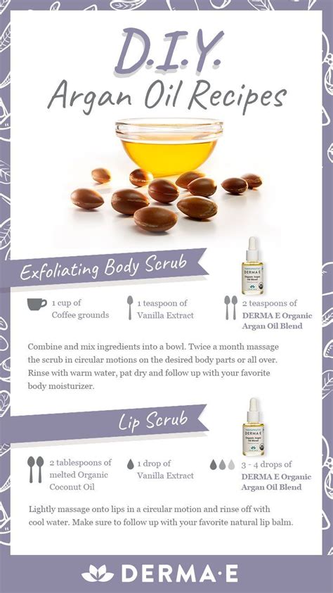 Argan Oil DIY Beauty Recipes for body scrub and lip scrub, and even ...