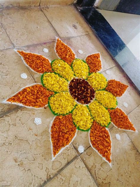 Flower rangoli – Artofit