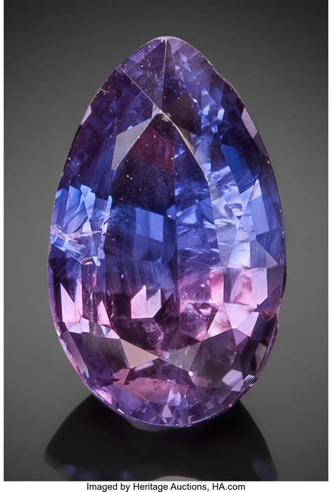 FINE GEMSTONE: NATURAL BI-COLOR SAPPHIRE - 3.03 CT. with GIA CERT ...