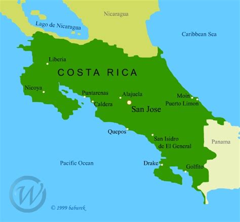 Map of Costa Rica