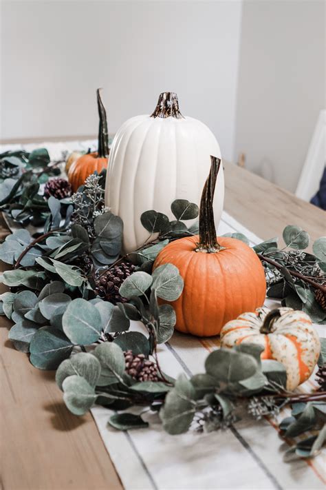 eucalyptus-and-pumpkin-fall-home-decor - Lovely Lucky Life