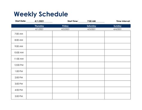 Plantilla de horario semanal para editar | monday.com Blog