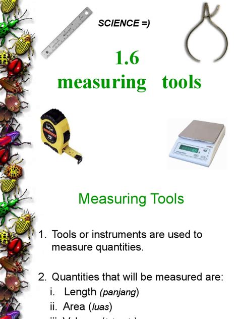 1.6 Measuring Tools: Science ) | PDF | Length | Metre