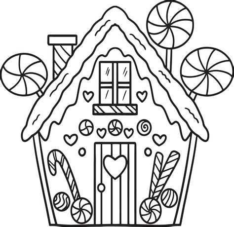 Free Coloring Pages Gingerbread House