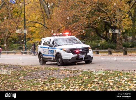 Nypd police car lights hi-res stock photography and images - Alamy