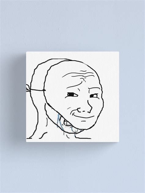 "crying wojak mask meme" Canvas Print by zetaexe | Redbubble