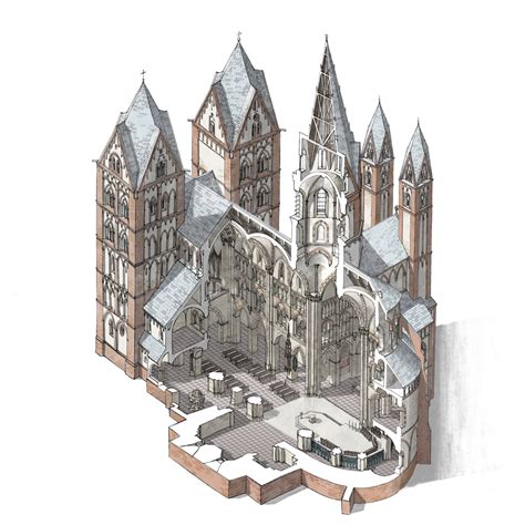 Limburg Cathedral, Hessen, Germany - Gabriele Pettinau Illustrator