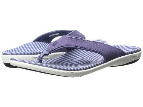 Spenco Canvas Stripe (Amethyst) Women's Sandals | Slippers.com - Shop Comfy