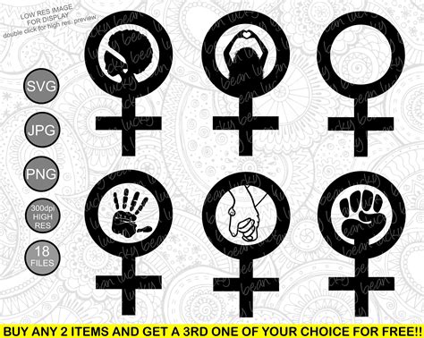 Female symbols svg clipart.Vector cut file.Woman's power t | Etsy