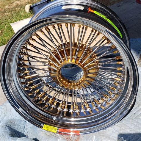 Daytons spoke wheels gold. No adaptors or knock offs for Sale in Gardena, CA - OfferUp