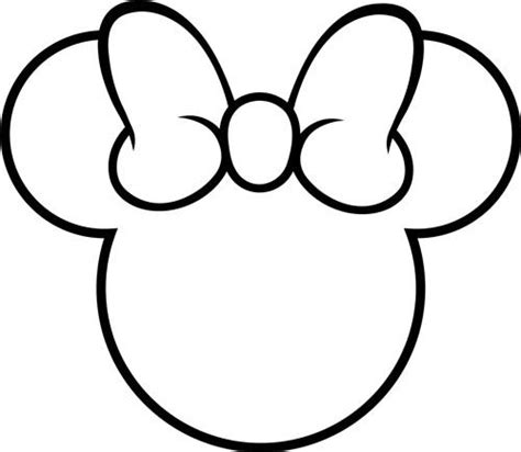 Minnie Mouse Black And White Outline