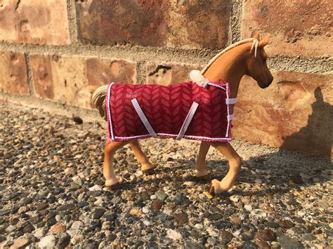 Schleich Horse Blanket Pink Leaf Pattern | Etsy