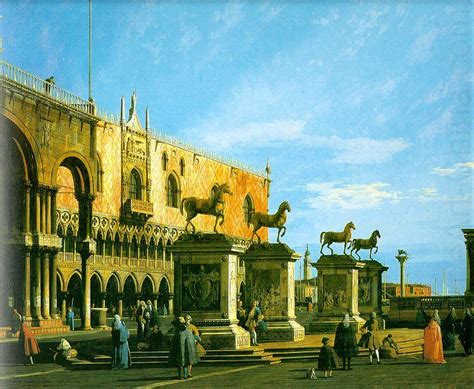 Capriccio, The Horses of San Marco in the Piazzetta Canaletto Wholesale Oil Painting China ...