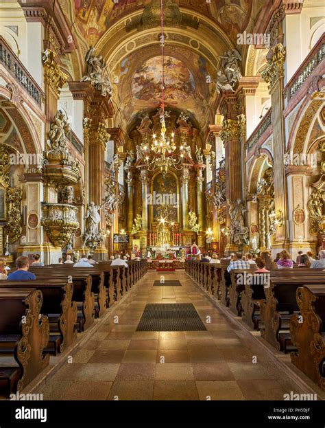 Baroque church The most Holy name of Jesus Wroclaw Old Town interior ...