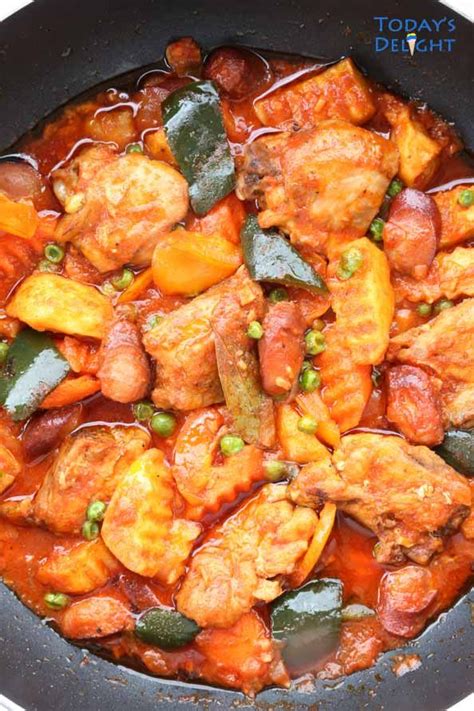 Chicken Afritada Chicken Afritada Recipe, Marinated Chicken Thighs ...