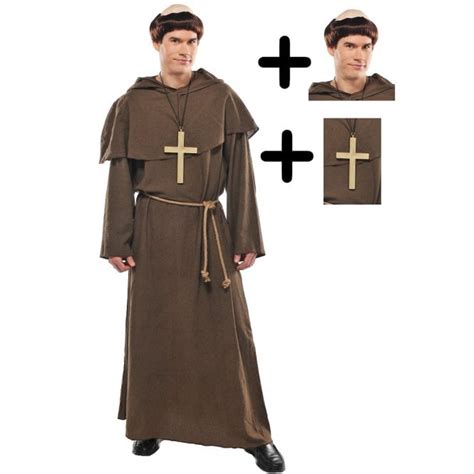 Friar - Adult Costume Set (Costume, Wig, Cross) - Costume Sets from A2Z ...