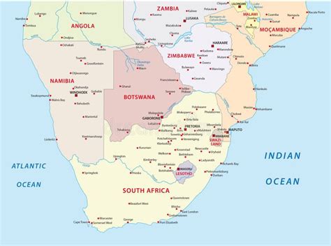 Southern Africa Political Map