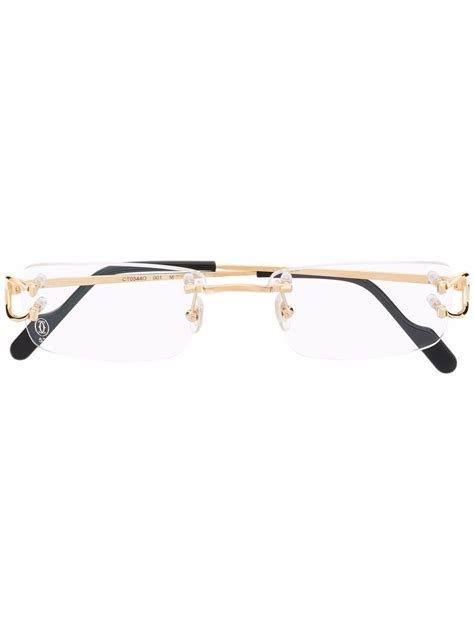 Cartier Eyewear rimless square-frame glasses | Smart Closet