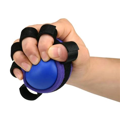 Finger Hand Grip Hand Arm Muscle Power Training Rubber Ball Rehabilitation Exercise Gripping ...