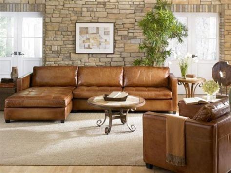 Living Room:Distressed Leather Sectional Distressed Leather Sectional ...