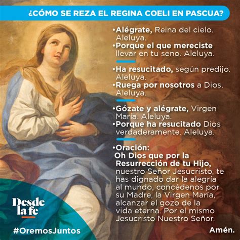 Desde la fe on Twitter | Oración para hoy, Oraciones, Regina coeli