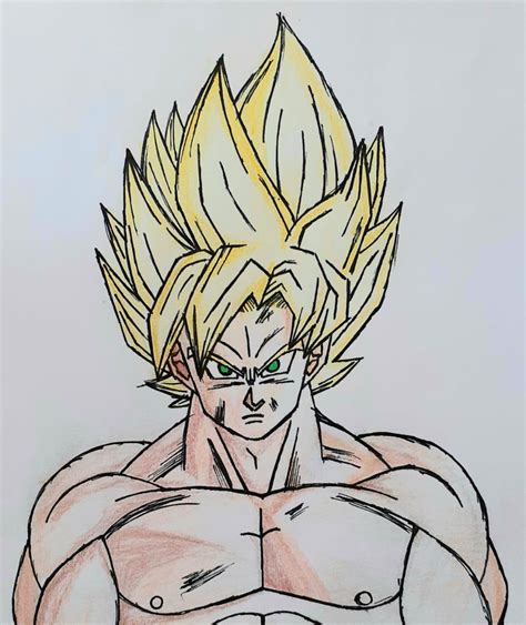 Super Saiyan Goku Drawing : r/dbz
