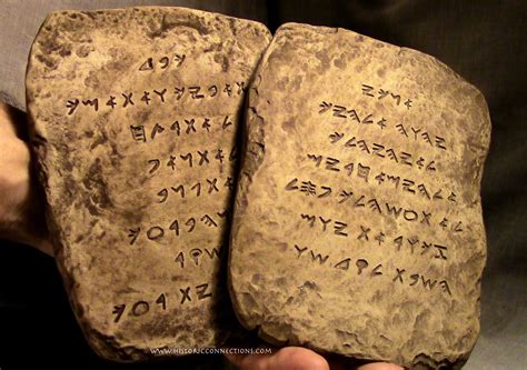 Replica of the Ten Commandment tablets...written in Paleo Hebrew. www ...