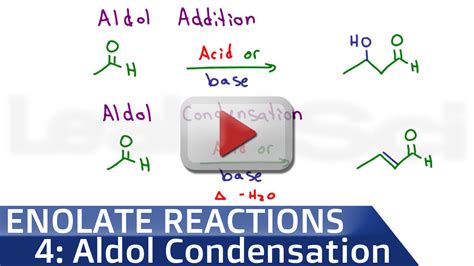 Aldol Addition and Condensation Reaction Mechanism Organic Chemistry Tutorial Video