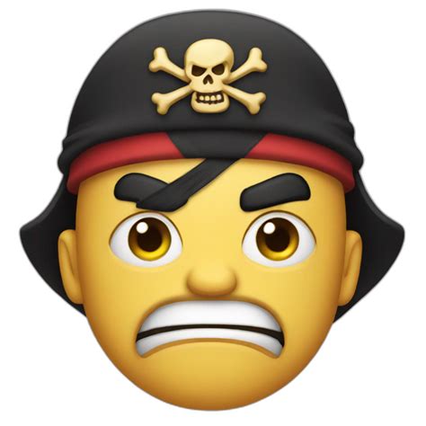 a pirate man's crying face | AI Emoji Generator