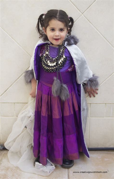 DIY Queen Esther Costume Uses Upcycled And New Elements - creative jewish mom