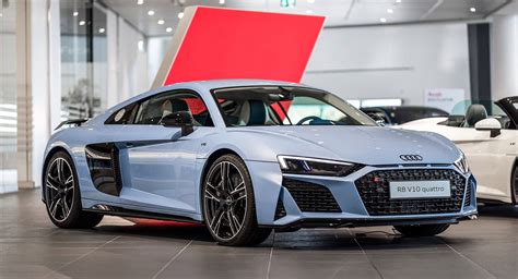 Check Out This Frosted Glass Blue Audi R8 Coupe With A Dual-Tone Interior | Carscoops - Flipboard