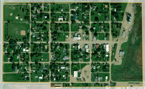 Map of Pierpont town, South Dakota - Thong Thai Real