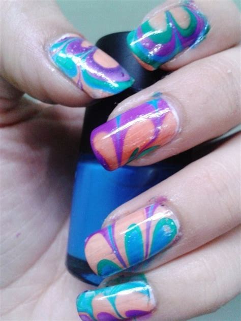 Easy Water Marble Nail Art Technique - Bellatory