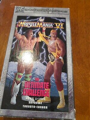 WWF WRESTLEMANIA 6 VI VHS Tape 1990 Coliseum Video Big Box Hogan v ...