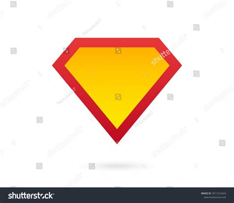 Superhero Symbol Superpower Concept Blank Badge Stock Vector (Royalty ...