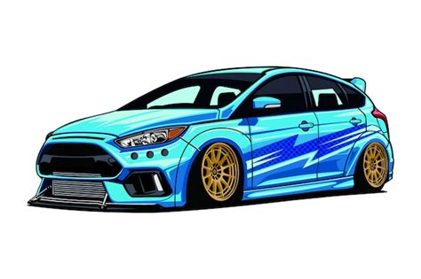 Premium Vector | Drift car illustration