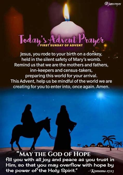 Advent Prayer | Advent prayers, First sunday of advent, Prayers